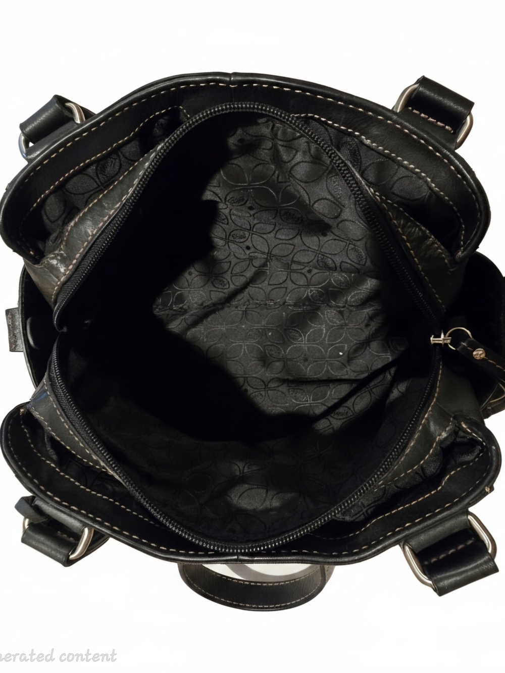 Fossil Y2K Leather East - West Dual Handle Shoulder Bag Black ZB2139. - Picture 9 of 12